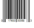 Barcode Image for UPC code 017600000583