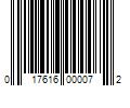 Barcode Image for UPC code 017616000072