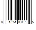 Barcode Image for UPC code 017651000075