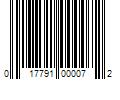 Barcode Image for UPC code 017791000072