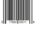 Barcode Image for UPC code 017800000116