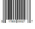 Barcode Image for UPC code 017800000277