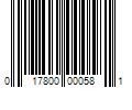 Barcode Image for UPC code 017800000581