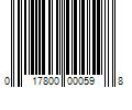 Barcode Image for UPC code 017800000598