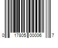 Barcode Image for UPC code 017805000067