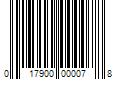 Barcode Image for UPC code 017900000078