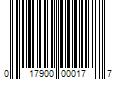 Barcode Image for UPC code 017900000177