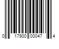 Barcode Image for UPC code 017900000474