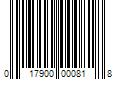 Barcode Image for UPC code 017900000818