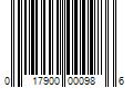 Barcode Image for UPC code 017900000986