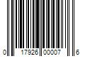 Barcode Image for UPC code 017926000076