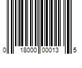 Barcode Image for UPC code 018000000135