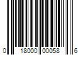 Barcode Image for UPC code 018000000586