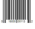 Barcode Image for UPC code 018000001132