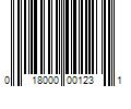 Barcode Image for UPC code 018000001231