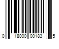 Barcode Image for UPC code 018000001835. Product Name: 