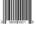 Barcode Image for UPC code 018000002115. Product Name: 