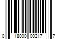 Barcode Image for UPC code 018000002177