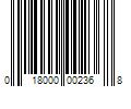 Barcode Image for UPC code 018000002368