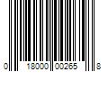 Barcode Image for UPC code 018000002658