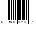 Barcode Image for UPC code 018000002801