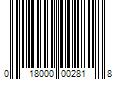 Barcode Image for UPC code 018000002818