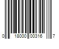 Barcode Image for UPC code 018000003167