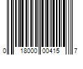 Barcode Image for UPC code 018000004157