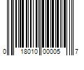 Barcode Image for UPC code 018010000057