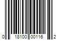 Barcode Image for UPC code 018100001162