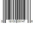 Barcode Image for UPC code 018100001476