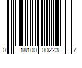 Barcode Image for UPC code 018100002237