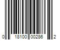 Barcode Image for UPC code 018100002862