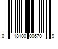 Barcode Image for UPC code 018100006709