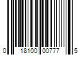 Barcode Image for UPC code 018100007775