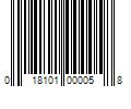 Barcode Image for UPC code 018101000058