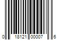 Barcode Image for UPC code 018121000076