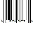 Barcode Image for UPC code 018200000720. Product Name: 