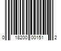 Barcode Image for UPC code 018200001512