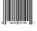 Barcode Image for UPC code 018200001901