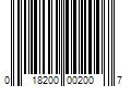 Barcode Image for UPC code 018200002007