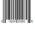 Barcode Image for UPC code 018200002625