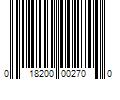 Barcode Image for UPC code 018200002700