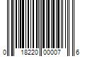 Barcode Image for UPC code 018220000076