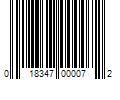 Barcode Image for UPC code 018347000072