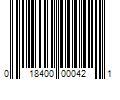 Barcode Image for UPC code 018400000421