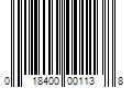 Barcode Image for UPC code 018400001138