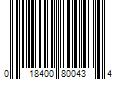 Barcode Image for UPC code 018400800434