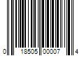 Barcode Image for UPC code 018505000074