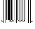 Barcode Image for UPC code 018611000074